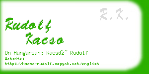 rudolf kacso business card